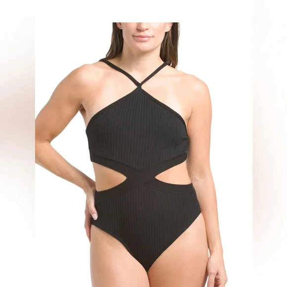 Zara bodysuit halter size L black. New with tags - Picture 2 of 4